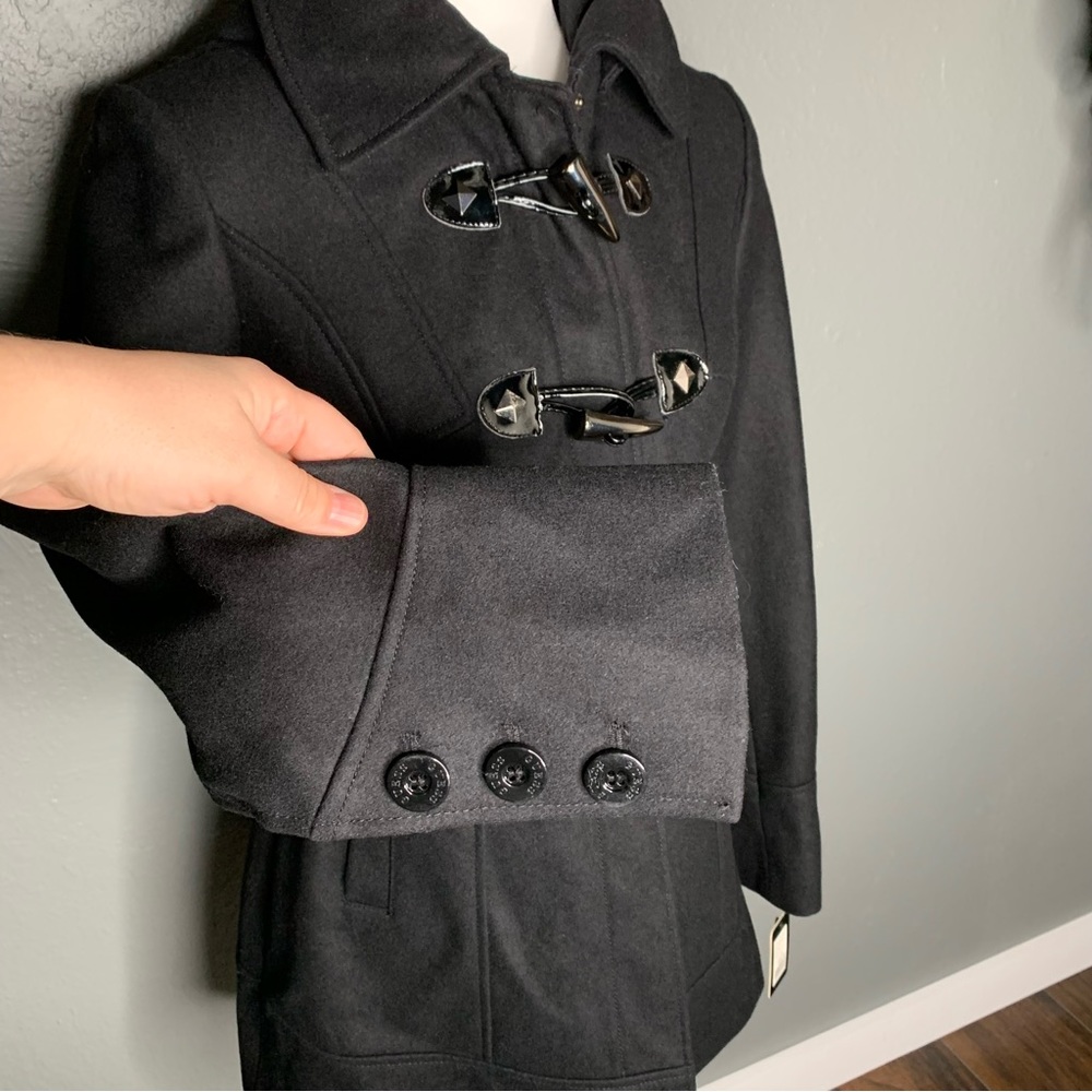 Guess Hooded Wool Toggle Coat - Picture 11 of 16